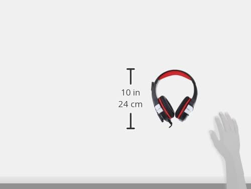 Erxung J6 Led Light Gaming Surrounding Headset With Noise Cancelation Microphone Usb With 3.55Mm Jack For Pc & Playstation - Black/Red, Wired Headphones Headset - T
