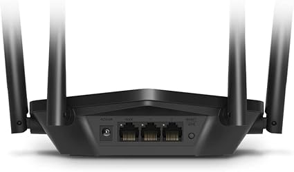 Mercusys MR60X AX1500 WiFi 6 Router | Dual Band 1500 Mbps Wireless 1.5 Gbps Gigabit Wi-Fi | OFDMA & MU-MIMO | 4× Multi-Directional high-gain Antennas with Beamforming - T
