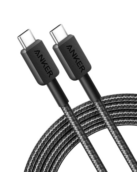 Anker 322 USB-C to USB-C Cable 6 fT USB C Charger Cable for MacBook Pro 2020, iPad Pro 2020, Switch, Samsung Galaxy S20 Plus S9 S8 Plus + 18 months Local Warranty - T