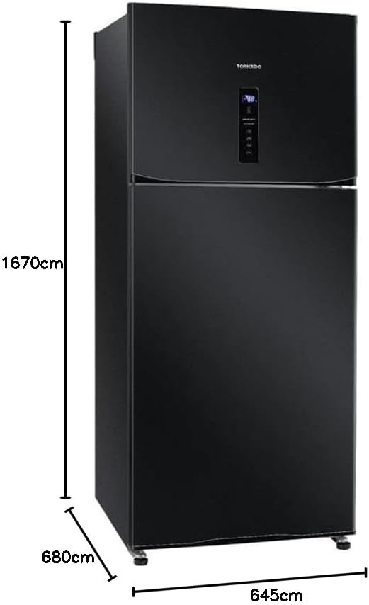 TORNADO Refrigerator No Frost 386 Liter, Black RF-480T-BK - T