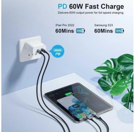 Cheotech Type-c to Type-c PD60W fast charge 1.2m cable black,Braid +Aluminum shell - T