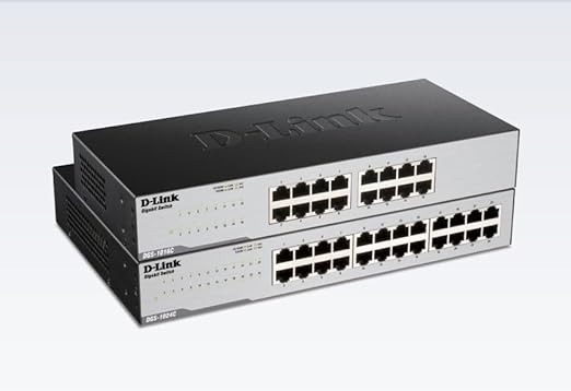 D-Link Ethernet Switch, 16 Port Gigabit Unmanaged Network Internet Hub Desktop Rackmount, Plug N Play (DGS-1016C) - T