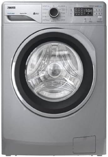 Zanussi Automatic Washing Machine, Digital, Multi Program, TC4, 6 KG, 1200 RPM, Silver, Universal Motor, Black, Silver, Ring Door - ZWF6240SS5 - T