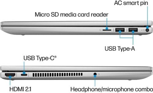 HP Envy x360 2-in-1 14 Inch Laptop - 13th Intel core i7-1355U 10-cores, 16GB RAM, 1TB SSD, Intel Iris Xe Graphics, 14" FHD (1920X1080) IPS MuliTouch, FingerPrint, Backlit Keyboard, Windows 11, Silver - T