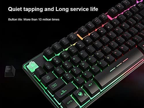 Meetion K9300 - Colorful Rainbow Backlit Gaming Keyboard - Black - T