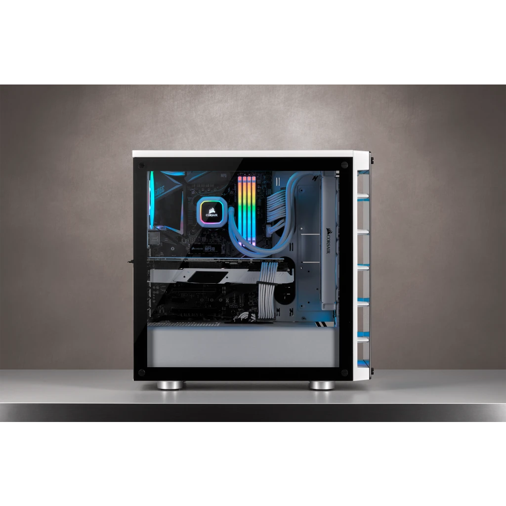 Corsair iCUE 465X RGB Mid-Tower ATX Smart Case — White - CC-9011189-WW - T
