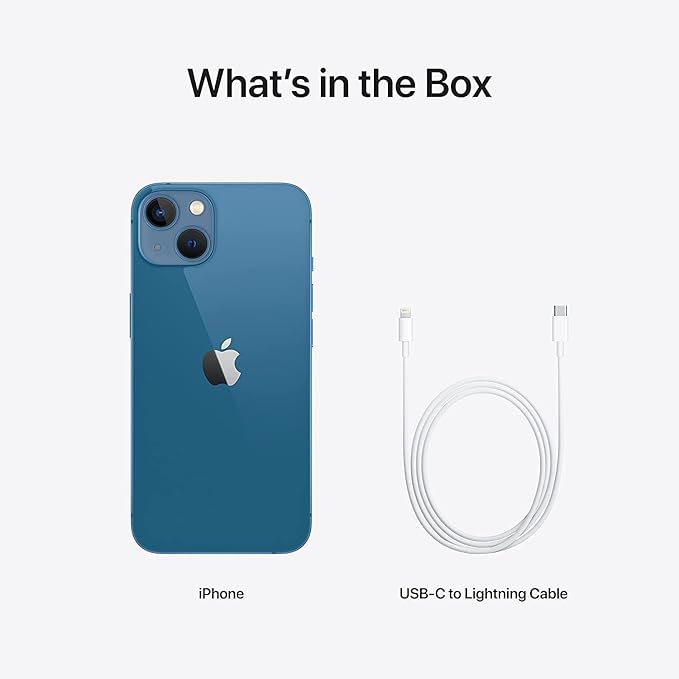 Apple iPhone 13 with FaceTime - 128GB, 4GB RAM, 4G LTE, Sierra Blue, Single SIM & E-SIM - International Warranty - T
