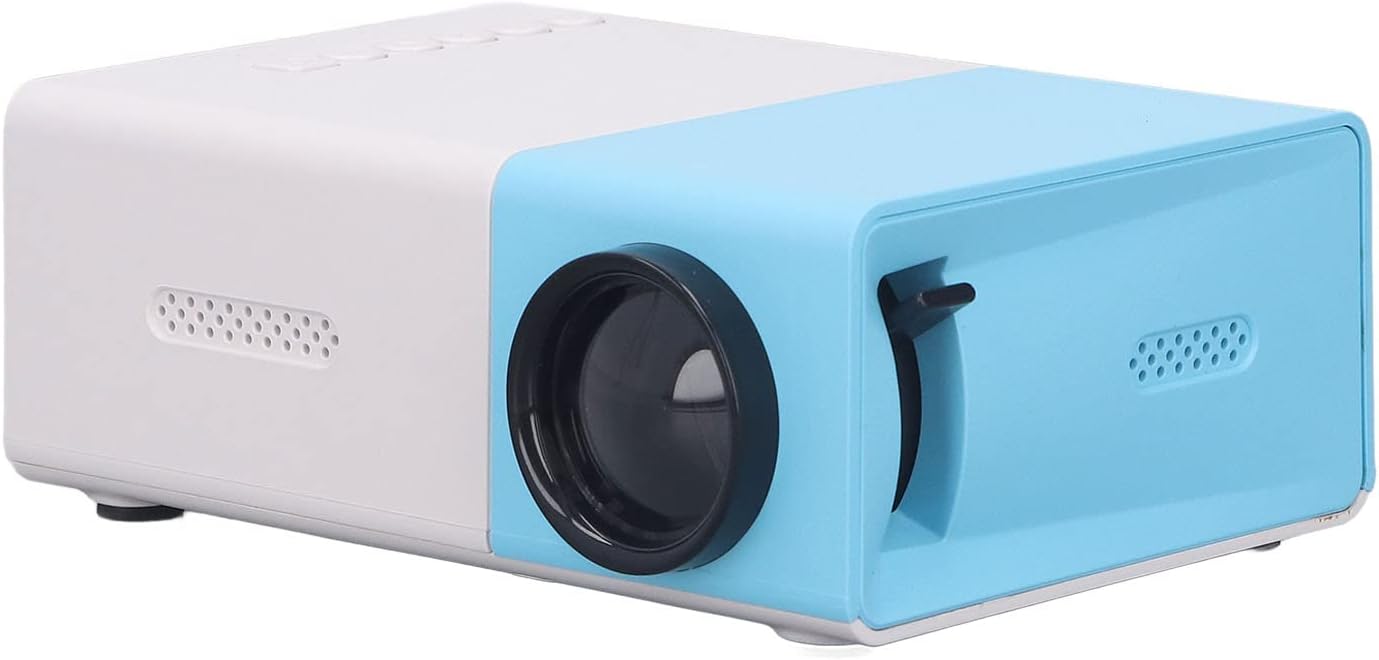 Mini Projector, 1080P Portable Home HD Projector for Party, LED Video Projector for Home Theater, 20-80 inch 1920 * 1080 Resolution, Supports HDMI/USB/AV/Audio - T