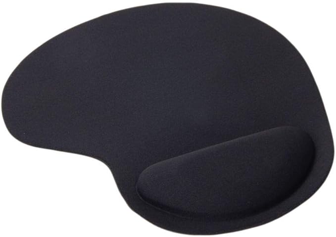 Comfort Wrist Support Mouse Pad for Computer Pc Laptop, Black - T