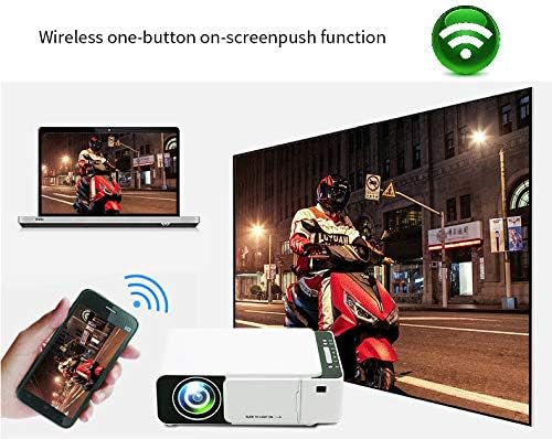 T6 X WiFi LED Projector 1080p Full HD with Built-in YouTube - Supports WiFi, HDMI,VGA,AV in,USB, Miracast - Mini Portable (3200 lm) Portable Projector - T