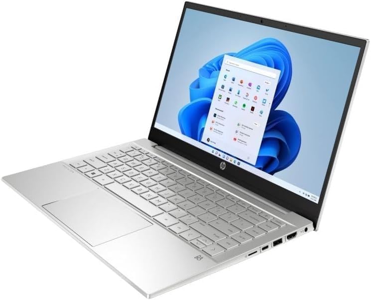 HP Pavilion X360 2-in-1 Laptop 14-EK0010NE (6L8J4EA), Intel Core i7-1255U, 12th Generation, 16GB DDR4-3200 MHz RAM (onboard), 512 GB PCIe NVMe M.2 SSD - Silver - T