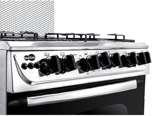 UNIONAIRE GAS COOKER 60 * 80 CM WITH FAN 5 BURNERS CF6080SV-AC-186-F - T