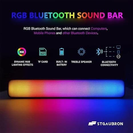 STGAubron Gaming Desktop PC,GeForce RTX 2060 Super 8G,Intel Core i7 3.4G up to 3.9G,32G,1TB SSD,WiFi,BT 5.0,RGB Keybaord,RGB Mouse Pad,RGB BT Sound Bar,RGB Bluetooth Headset Mic,W10H64 - T