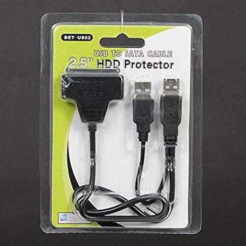 BET-US02 2.5" USB HDD External Enclosure + USB to SATA Adapter Cable (Black) - T