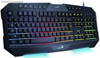 Genius Scorpion K20 RGB Gaming Keyboard - Customizable Backlit Keys, Multimedia Controls, Spill-Resistant Design - T
