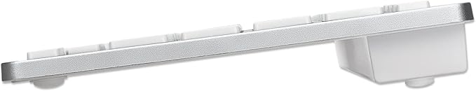 Manhattan Small Bluetooth Wireless Keyboard – Dual Modes 2.4G + Bluetooth 4.2 Connects Up To 3 Devices for Tablet, Mac, iPad, Apple, Android, Windows | Arabic & Eng Layout | White | HighEnd - T