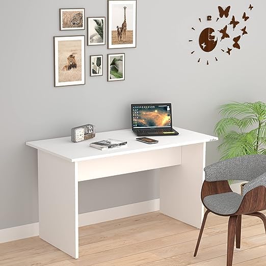 SBF Furniture Furniture Modern Desk Work from Home Table, Home Office Computer Table, Kids Study Desk Office Table, Wood Table(80x40 cms) (White) - T