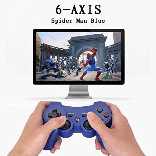 PS3 Controller Wireless Game Controller Dualshock 3 Joystick, Remote Bluetooth Sixaxis Control Gamepad Heavy-duty Game Accessories for PlayStation 3 (Navy Blue) - T