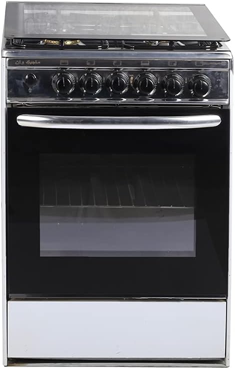 Tecno-Gaz Stove 55X55 , 4 Flame - Black Silver - T