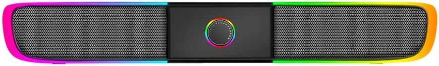XTRIKE ME SK600 Stereo Sound bar RGB Gaming Speakers - Total Power Output 6W - Touch control for backlight - RGB effects with 3 modes - Easy accessible volume knob - T