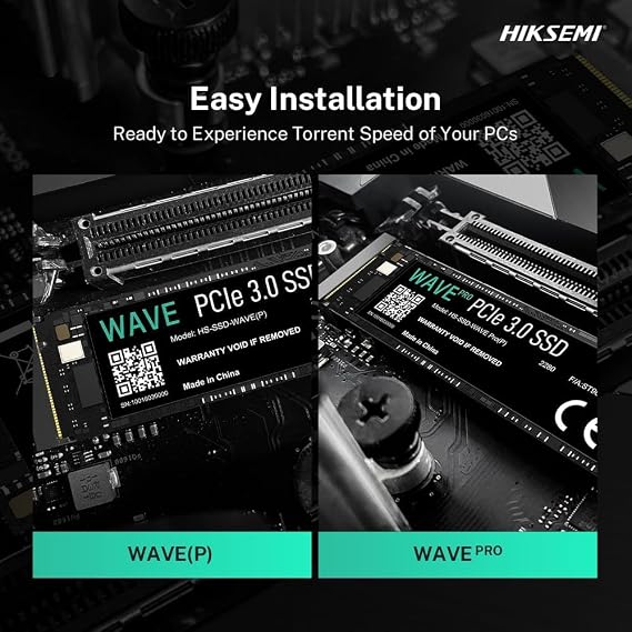 Hikvision HIKSEMI WAVE(P) 256GB NVMe M.2 PCIe Gen 3 SSD Up to 1200MB/s, Internal Solid State Drive for Desktop Laptop Computer - with 3 years warranty support