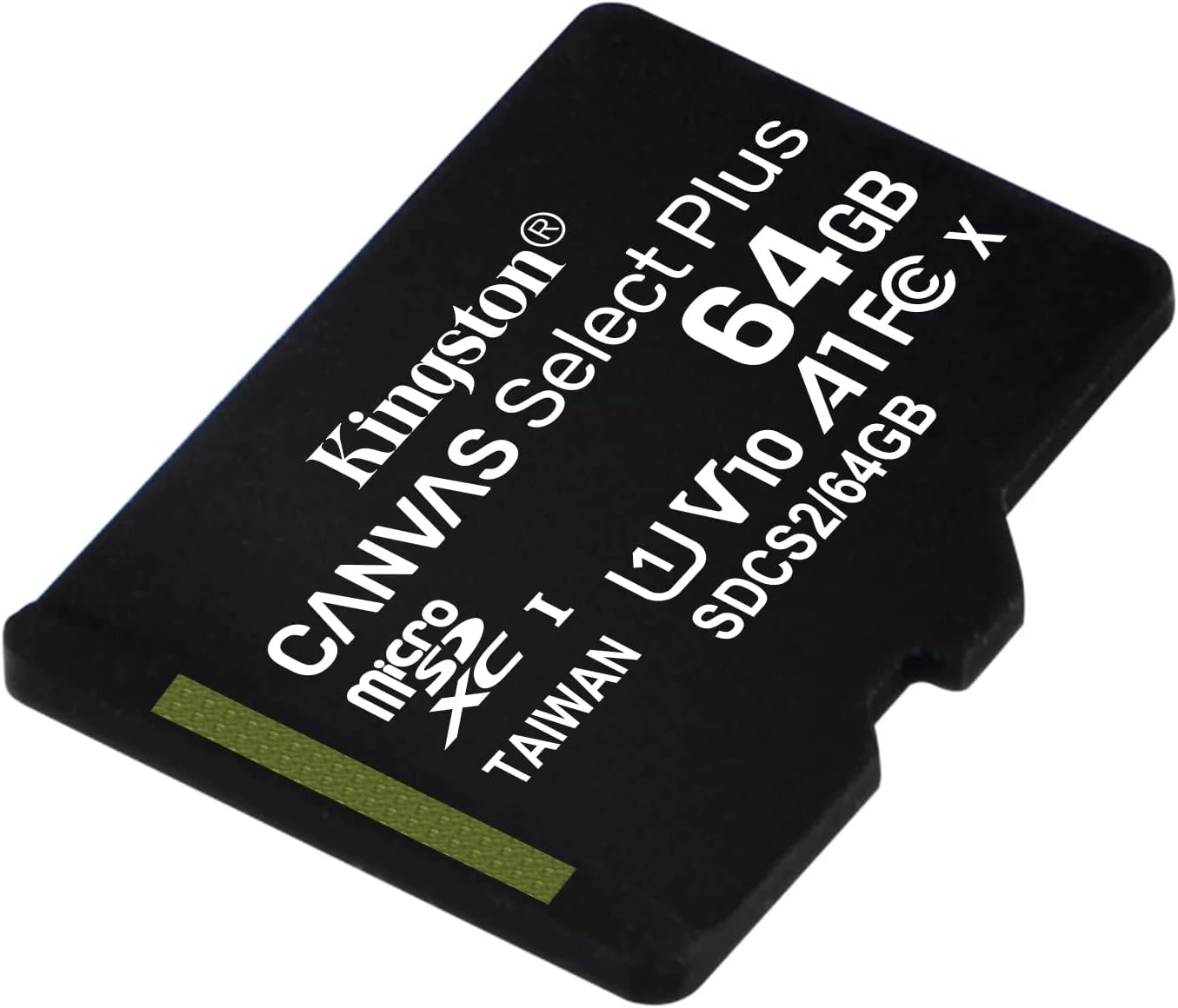 Kingston 64GB micSDXC Canvas Select Plus 100R A1 C10 Card + ADP, SDCS2/64GB, black - T