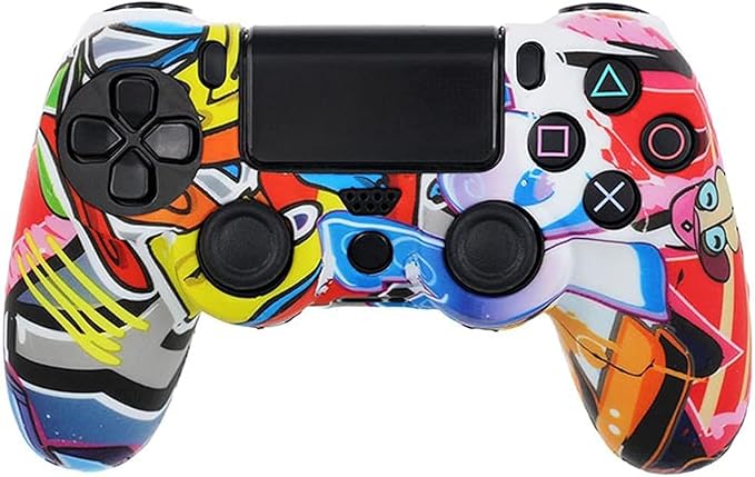 PS4 Controller Silicone Skin Case Cover - Random Pattern D2 - T