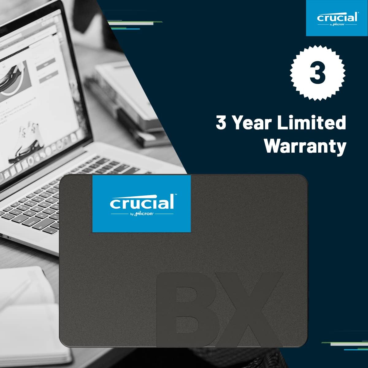 Crucial_SSD Storage-SATA 3-2.5"BX500-500GB - T