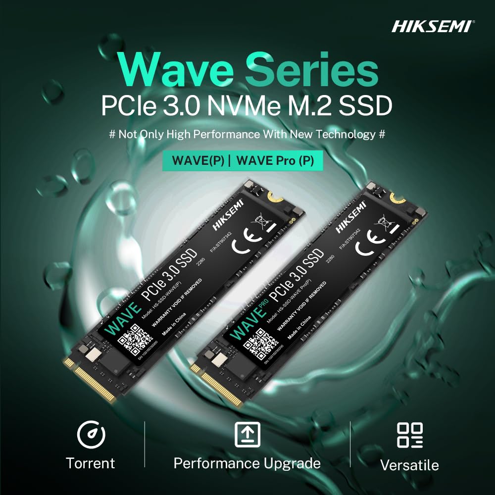 HIKSEMI SSD WAVE Pro(P) 512G, PCIe Gen 3 x 4, NVMe, 80.15 mm × 22.15 mm × 2.38 mm Up to 3500MB/s read speed, 1800MB/s write speed, Internal Solid State Drive, 5 years warranty - T