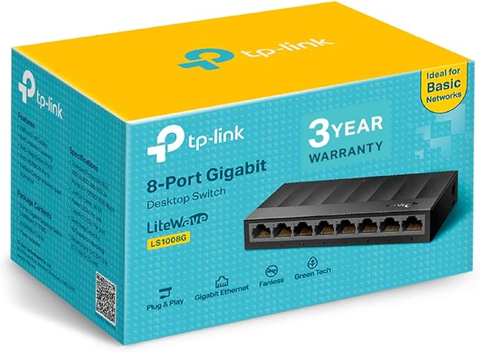 TP-Link LS1008G 8 Switch Unmanaged Gigabit Ethernet - T