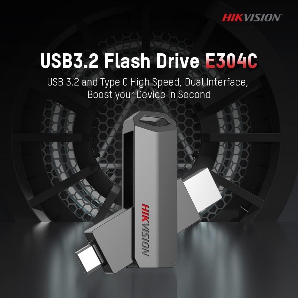 Hikvision E304C Ultra Dual Drive Go USB Type-C Flash Drive - 128GB - T