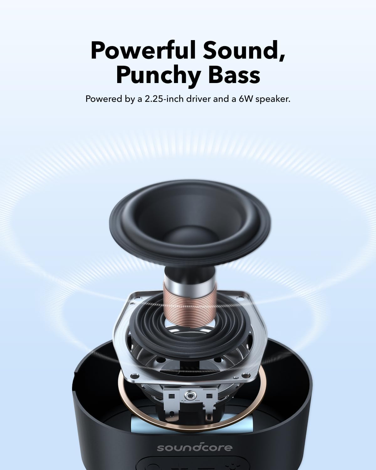 Anker Soundcore Pyro Mini Portable Bluetooth Speaker IPX4 Waterproof Outdoor Speaker, Bluetooth 5.3,6W output power that delivers high-quality sound - T