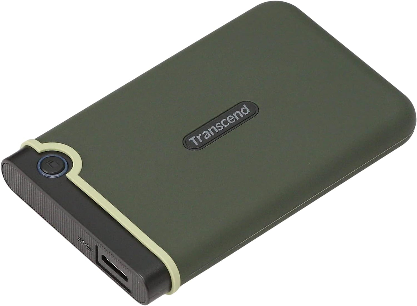 Transcend 2 TB Rugged Portable Hard Drive - Shock Resistant USB 3.1 Gen 1 StoreJet Military Green - TS2TSJ25M3G - T