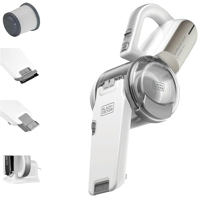 Black & Decker 14.4V Lithium-Ion Pivot Dustbuster/Cyclonic Hand Vacuum Cleaner, Champagne - Pv1420L-B5 - T