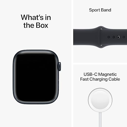 Apple MNUJ3LL/A Watch Series 8, 45MM Midnight Aluminum Case - T
