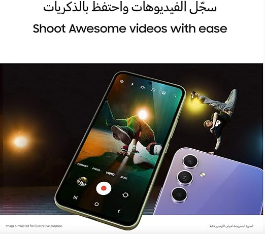 Samsung Galaxy A54 - Dual SIM Mobile Phone Android, 8GB RAM, 256GB, Awesome Graphite - 1 year Warranty - T