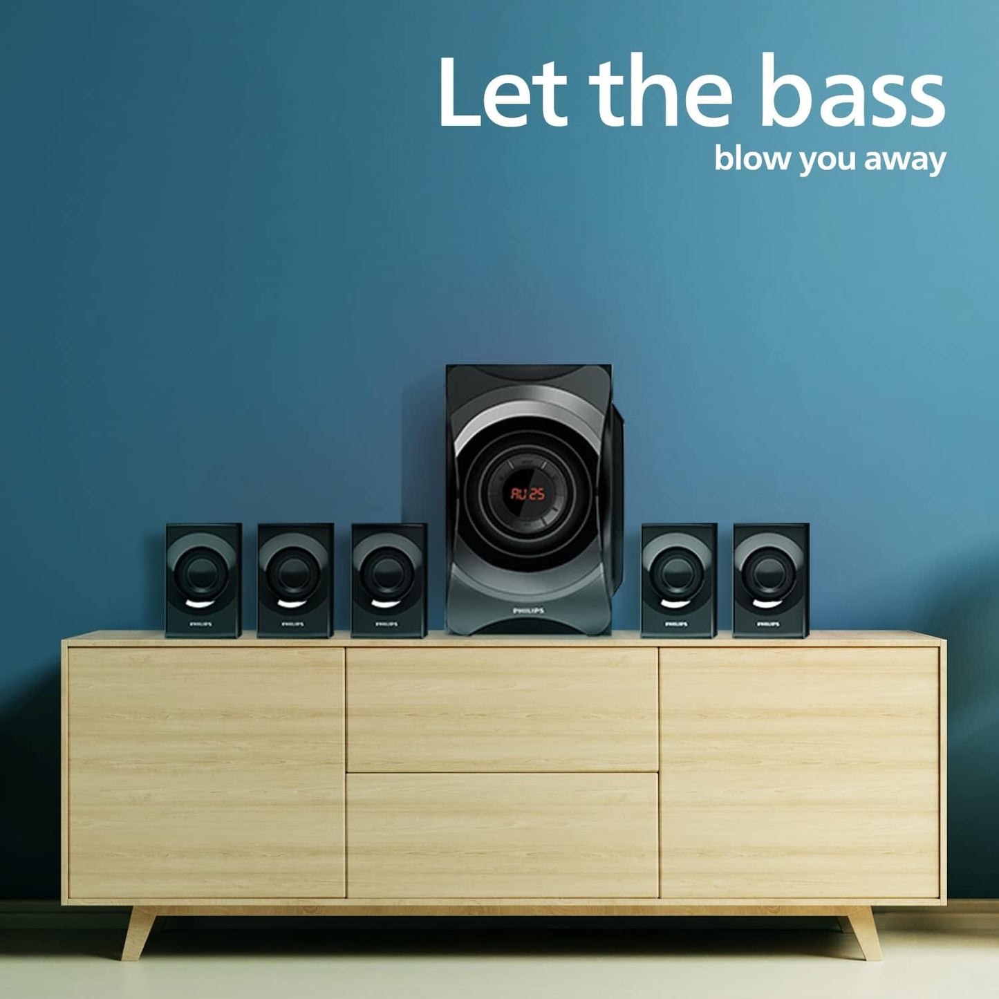 Philips SPA8000B Bluetooth Speakers, Black - T