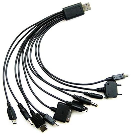 10 in 1 Universal Multi USB Charger Cable For Mobile Phone iPhone/iPod /HTC - T