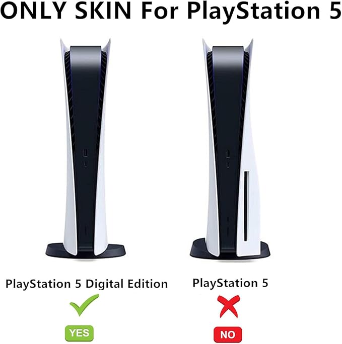 Vinyl Decal Cover Skin Sticker for Playstation 5 Console Controllers (Digital Edition, Colorful) - T