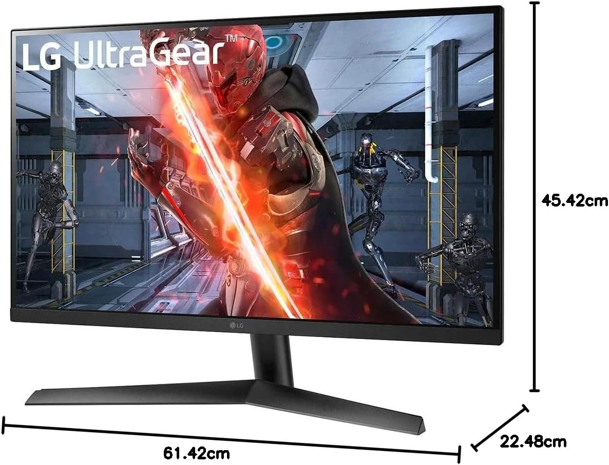 LG 27GN60R-B 27” UltraGear™ Full HD IPS 1ms (GtG) 144Hz Refresh Rate Gaming Monitor with NVIDIA® G-SYNC® Compatible - T