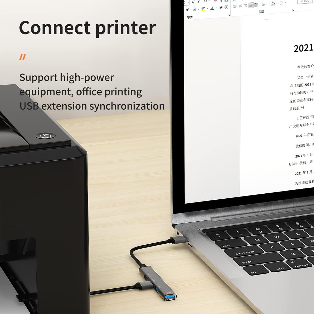 Mini USB A Hub Extensions, 4-Port USB 3.0 & USB 2.0 Ultra Slim Hub, Portable Multi USB Port HUB for Desktop, Laptop, MacBook, Xbox, PS4, Printer, Flash Drive, Mobile HDD… - T