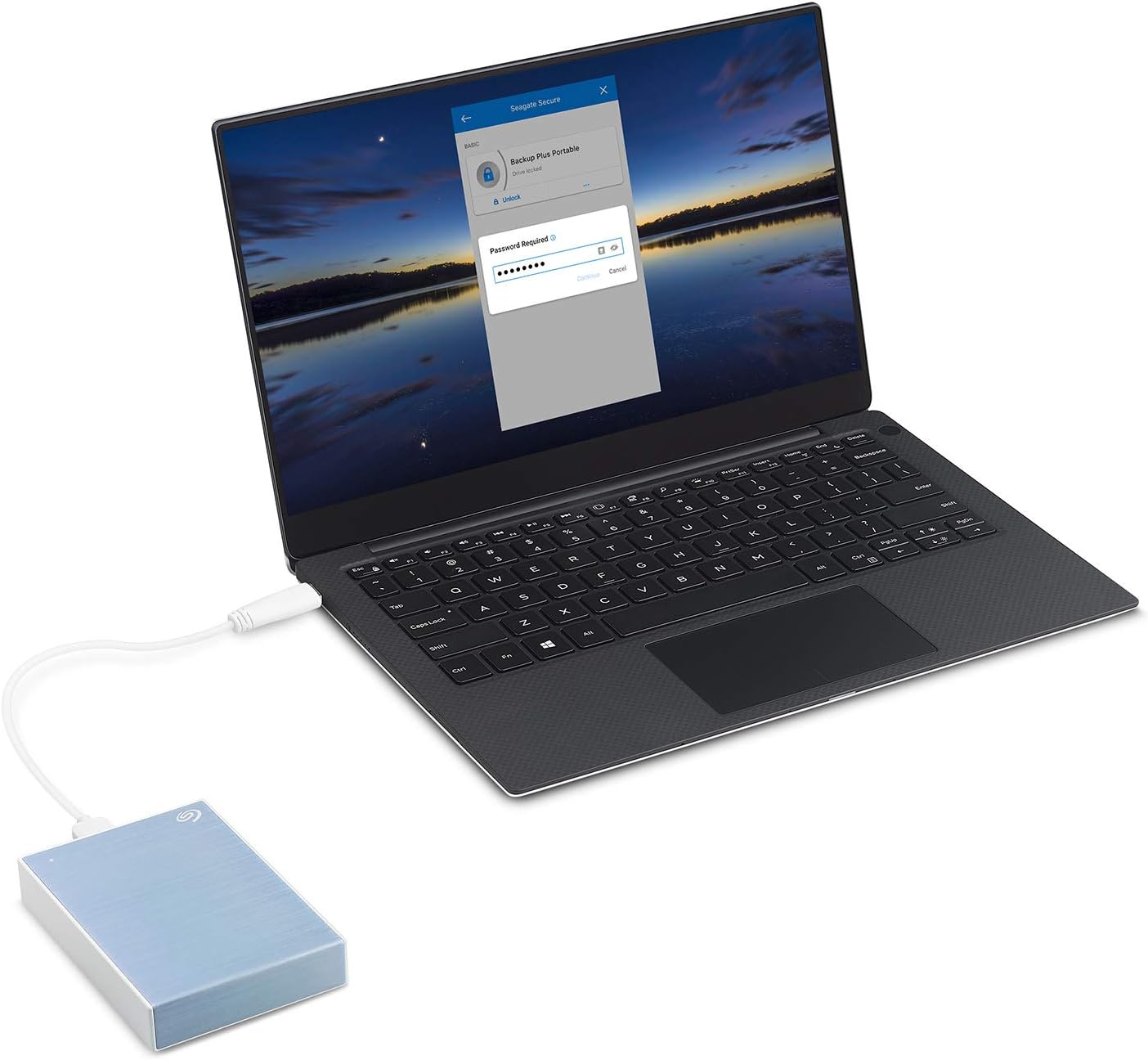 Seagate One Touch 1 TB Portable Hard Disk, USB 3.0 - Blue - T