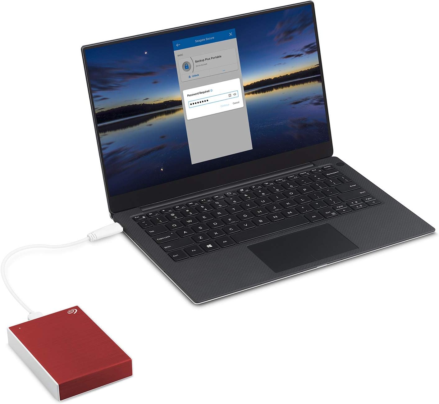 Seagate One Touch 2 TB Portable Hard Disk, USB 3.0 - Red - T