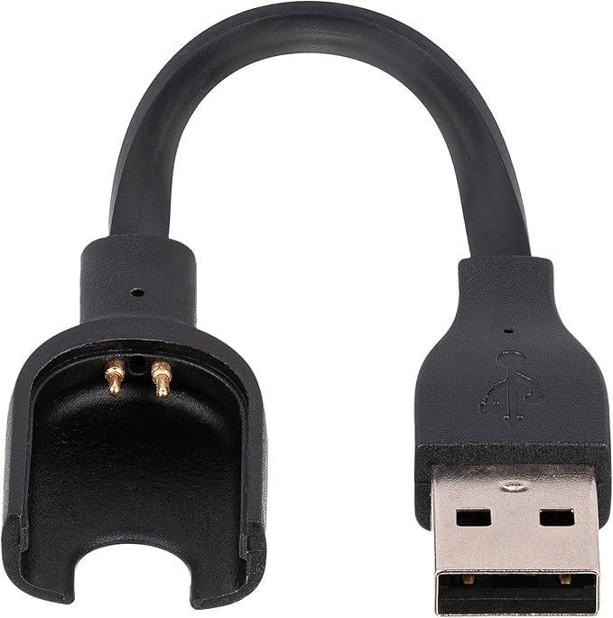 Smart Watch Charger Compatible with M3 - USB Magnetic Charging Cable Black - T