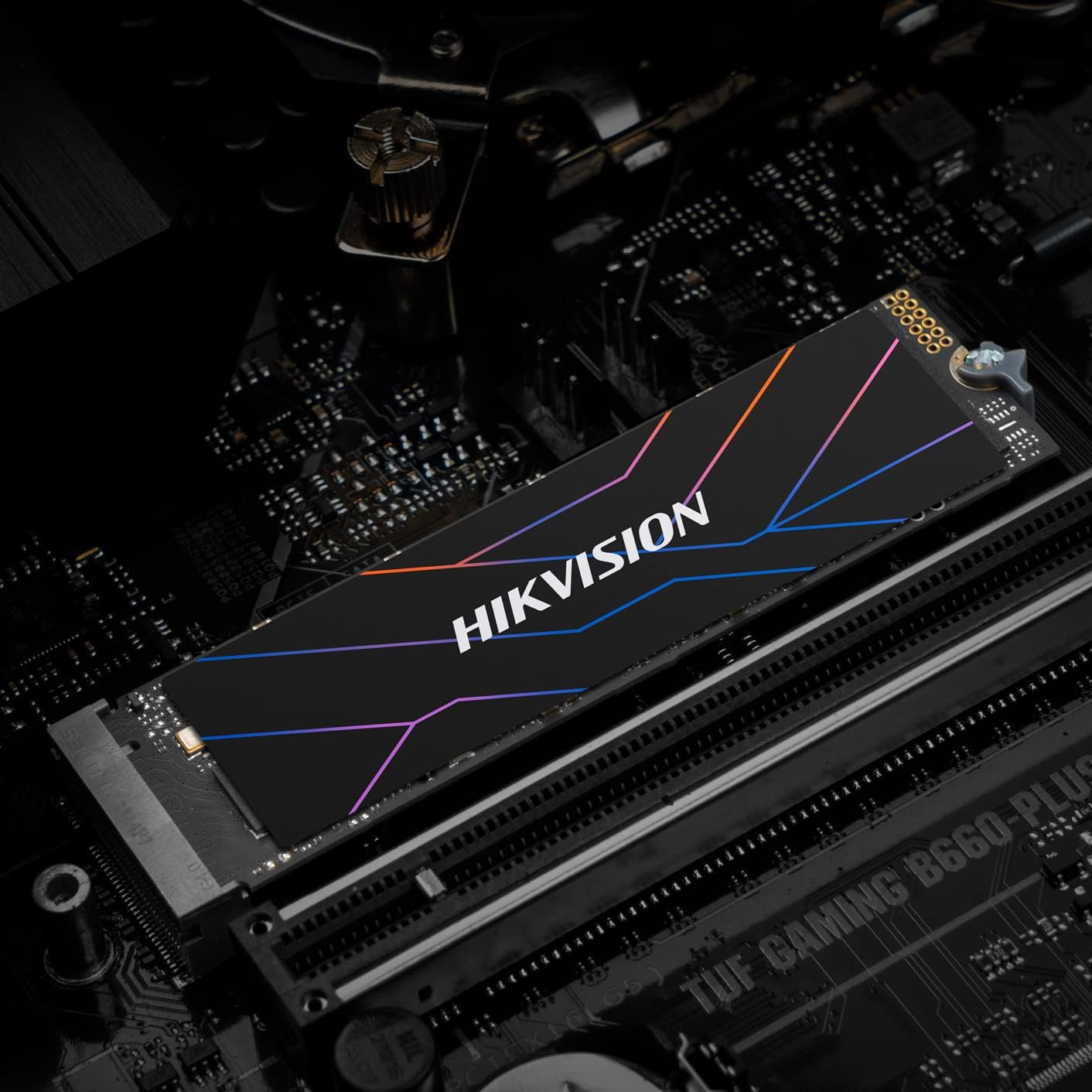 Hikvision NVMe SSD 1TB, PCIe 4.0 NVMe M.2 2280 Internal Solid State Drives, up to 7450MB/s 3D NAND SSD Internal Gaming SSD for PC Gamer, PS5(With Heatsink- G4000) - T