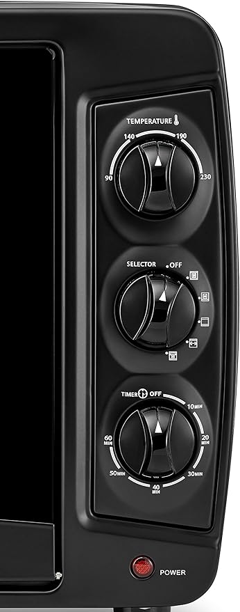 BLACK+DECKER 35L Double Glass Multifunction Toaster Oven with Rotisserie for Toasting/Baking/Broiling Black TRO35RDG-B5"Min 1 year manufacturer warranty" - T