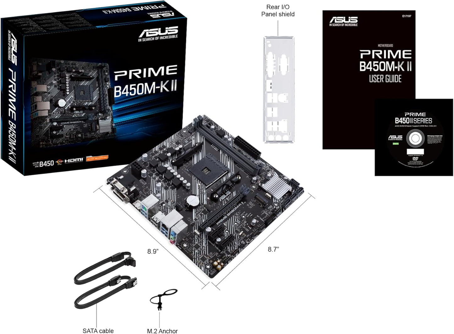 ASUS PRIME B450M-K II (Socket AM4/B450/DDR4/S-ATA 600/Micro ATX) - T