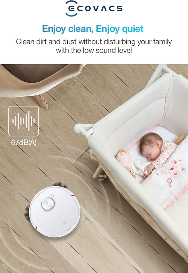 ECOVACS 2300Pa Suction Power Deebot N8 Robot 2-in-1 Multi-Floor Mapping Vacuum Cleaner - T