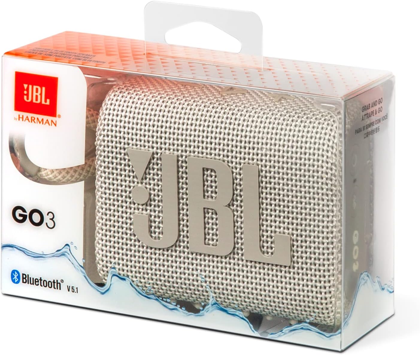 JBL Go 3 Waterproof and Dust Proof Bluetooth Speaker - White - T