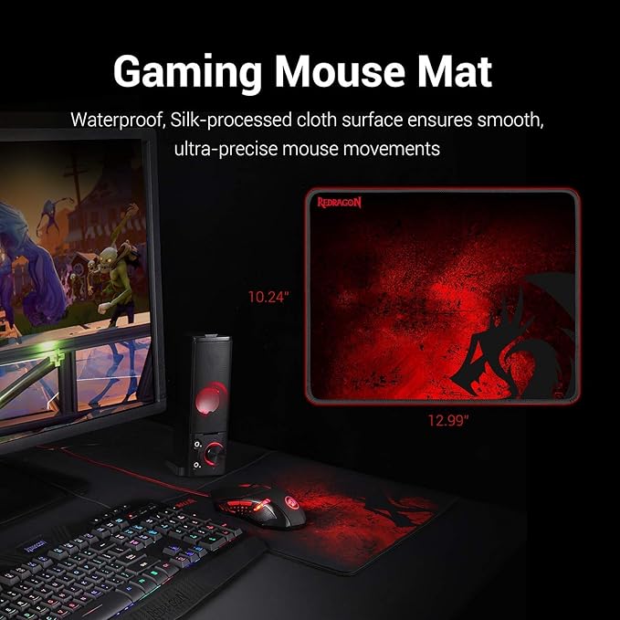 Redragon S101 Wired Rgb Backlit Gaming 4 In 1 Combo - T